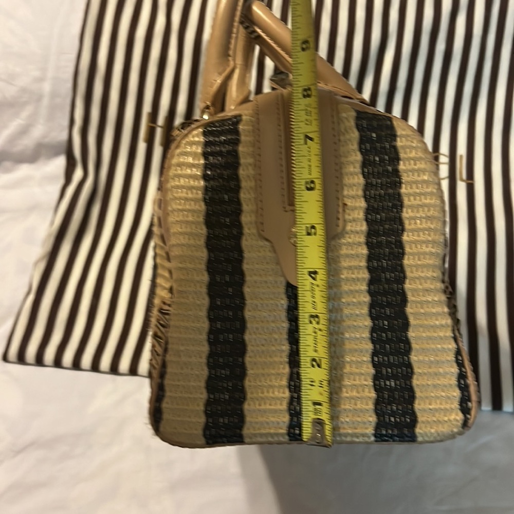 Henri Bendel leather and straw bag - Picture 9 of 11